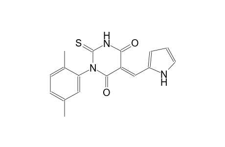 (5E)-1-(2,5-dimethylphenyl)-5-(1H-pyrrol-2-ylmethylene)-2-thioxodihydro-4,6(1H,5H)-pyrimidinedione