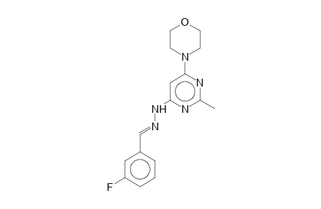 3-Fluorobenzaldehyde [2-methyl-6-(4-morpholinyl)-4-pyrimidinyl]hydrazone