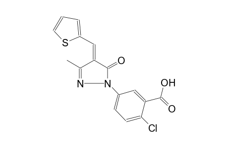 benzoic acid, 2-chloro-5-[(4E)-4,5-dihydro-3-methyl-5-oxo-4-(2-thienylmethylene)-1H-pyrazol-1-yl]-