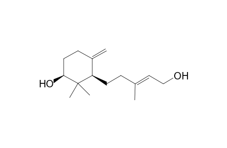 Elegansidiol (cis-[(E)-5-hydroxy-3-methyl-3-pentenyl]-2,2-dimethyl-4-methylenecyclohexanol)
