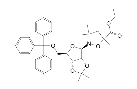 5-Isoxazolidinecarboxylic acid, 3,3,5-trimethyl-2-[2,3-O-(1-methylethylidene)-5-O-(triphenylmethyl)-.beta.-D-ribofuranosyl]-, ethyl ester