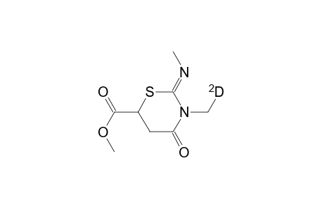 2-Methylimino-3-deuteromethyl-6-methoxycarbonyl perhydro-1,3-thiazin-4-one