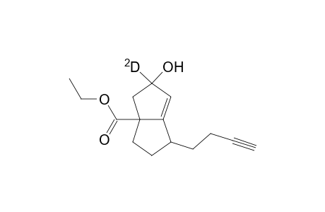 Ethyl 6-(but-3'-ynyl)-3-hydroxy-3-(deuterio)bicyclo[3.3.0]oct-4-ene-1-carboxylate