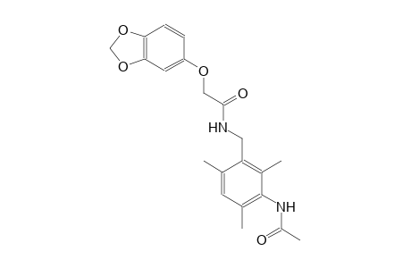acetamide, N-[[3-(acetylamino)-2,4,6-trimethylphenyl]methyl]-2-(1,3-benzodioxol-5-yloxy)-