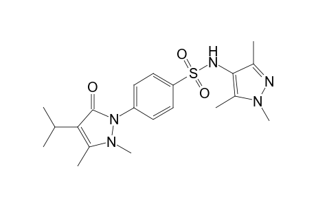 4-(2,3-dimethyl-5-oxidanylidene-4-propan-2-yl-pyrazol-1-yl)-N-(1,3,5-trimethylpyrazol-4-yl)benzenesulfonamide
