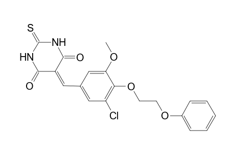 5-[3-chloro-5-methoxy-4-(2-phenoxyethoxy)benzylidene]-2-thioxo-hexahydropyrimidine-4,6-quinone