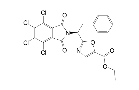 ETHYL-(S)-2-(2-PHENYL-1-TETRACHLOROPHTHALIMIDOETHYL)-OXAZOLE-5-CARBOXYLATE