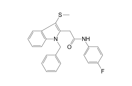 2-[1-Benzyl-3-(methylsulfanyl)-1H-indol-2-yl]-N-(4-fluorophenyl)acetamide