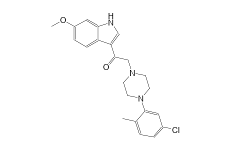 2-[4-(5-chloro-2-methylphenyl)-1-piperazinyl]-1-(6-methoxy-1H-indol-3-yl)ethanone