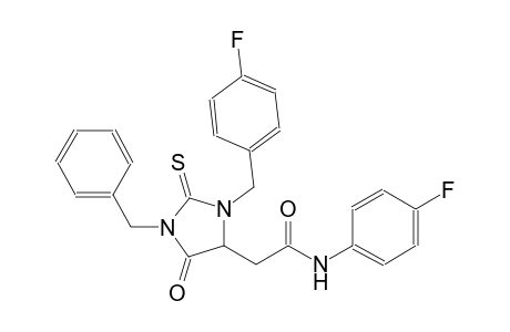 2-[1-benzyl-3-(4-fluorobenzyl)-5-oxo-2-thioxo-4-imidazolidinyl]-N-(4-fluorophenyl)acetamide