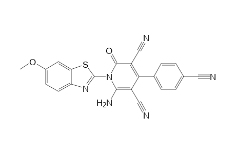 1-(6'-Methoxy-2'-benzothiazolyl)-4-(4"-cyanophenyl)-3,5-dicyano-6-amino-1,2-dihydro-2-pyridone