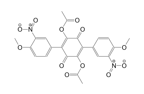 4-(acetyloxy)-2,5-bis(4-methoxy-3-nitrophenyl)-3,6-dioxo-1,4-cyclohexadien-1-yl acetate