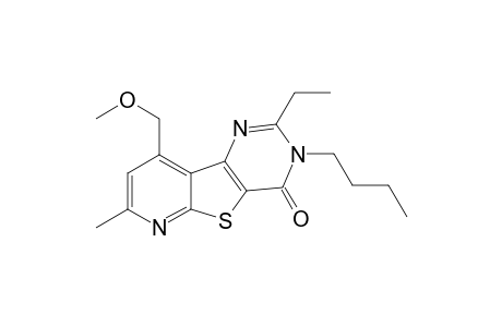 Pyrido[3',2':4,5]thieno[3,2-d]pyrimidin-4(3H)-one, 3-butyl-2-ethyl-9-(methoxymethyl)-7-methyl-