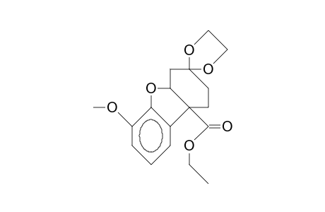 (4AS*,9bR*)-6-methoxy-3-oxo-1,2,3,4,4a,9b-hexahydro-dibenzofuran-9b-carboxylic acid, ethyl ester ethylene acetal