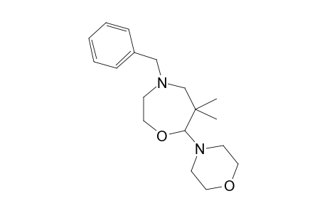 4-benzyl-6,6-dimethylhexahydro-7-morpholino-1,4-oxazepine