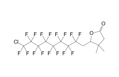 3,3-Dimethyl-4-(2,2,3,3,4,4,5,5,6,6,7,7,8,8,9,9-hexadecafluoro-9-chlorononyl)-.gamma-butyrolactone