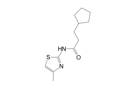 3-cyclopentyl-N-(4-methyl-1,3-thiazol-2-yl)propanamide