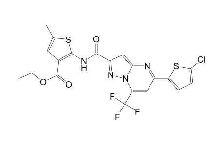 ethyl 2-({[5-(5-chloro-2-thienyl)-7-(trifluoromethyl)pyrazolo[1,5-a]pyrimidin-2-yl]carbonyl}amino)-5-methyl-3-thiophenecarboxylate