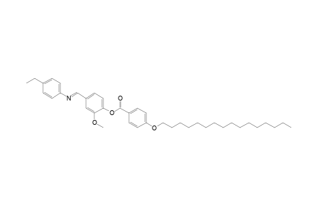 4-[N-(p-ethylphenyl)formimidoyl]-2-methoxyphenol, p-(hexadecyloxy)benzoate (ester)