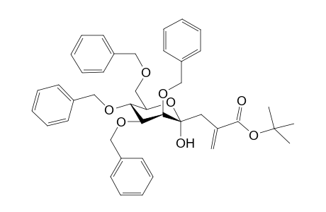 tert-Butyl 5,6,7,9-tert-O-benzyl-2,3-dideoxy-2-methylidene-.alpha.-D-gluco-4,8-pyranoso-non-4-ulosonate