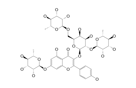 ASTRASIKOKIOSIDE-I;KAEMPFEROL-3-O-ALPHA-L-RHAMNOPYRANOSYL-(1->6)-[ALPHA-L-RHAMNOPYRANOSYL-(1->2)]-BETA-D-GALACTOPYRANOSYL-7-O-ALPHA-L-RHAMNOPYRANOS