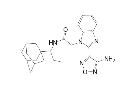 1H-1,3-Benzimidazole-1-acetamide, 2-(4-amino-1,2,5-oxadiazol-3-yl)-N-(1-tricyclo[3.3.1.1(3,7)]dec-1-ylpropyl)-