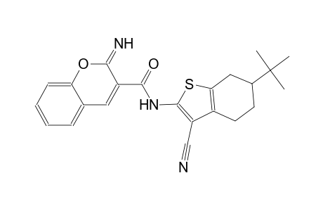 N-(6-tert-butyl-3-cyano-4,5,6,7-tetrahydro-1-benzothien-2-yl)-2-imino-2H-chromene-3-carboxamide