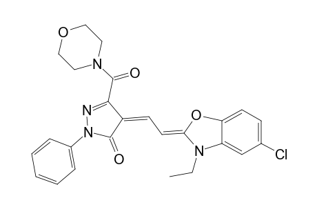 3H-pyrazol-3-one, 4-[2-(5-chloro-3-ethyl-2(3H)-benzoxazolylidene)ethylidene]-2,4-dihydro-5-(4-morpholinylcarbonyl)-2-phenyl-