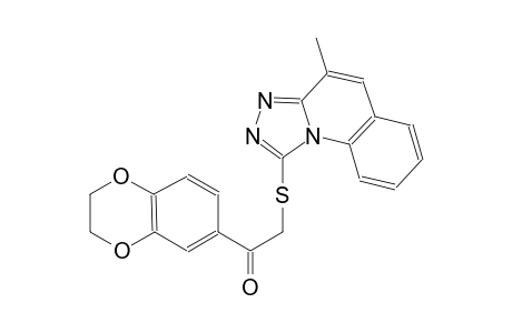 ethanone, 1-(2,3-dihydro-1,4-benzodioxin-6-yl)-2-[(4-methyl[1,2,4]triazolo[4,3-a]quinolin-1-yl)thio]-