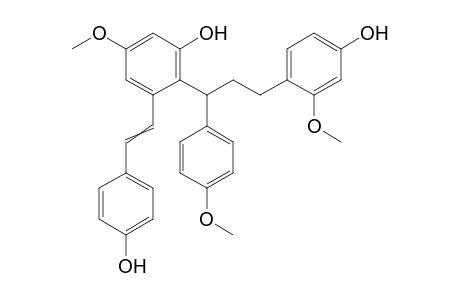 1-[2-(5-methoxy-3,4'-dihydroxystilbenyl)]-1-(4-methoxyphenyl)-3-(2-methoxy-4-hydroxyphenyl)propane