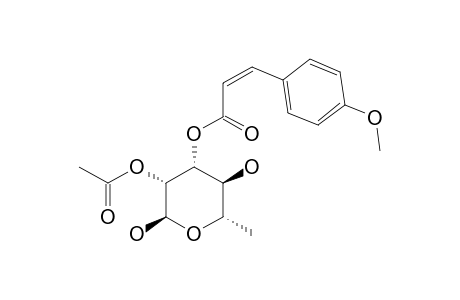 BUERGERISIDE-B2;2-O-ACETYL-3-O-(Z)-PARA-METHOXYCINNAMOYL-ALPHA-L-RHAMNOPYRANOSIDE
