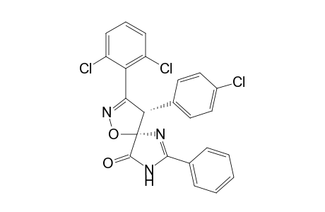 1-Oxa-2,6,8-triazaspiro[4.4]nona-2,6-dien-9-one, 4-(4-chlorophenyl)-3-(2,6-dichlorophenyl)-7-phenyl-, cis-