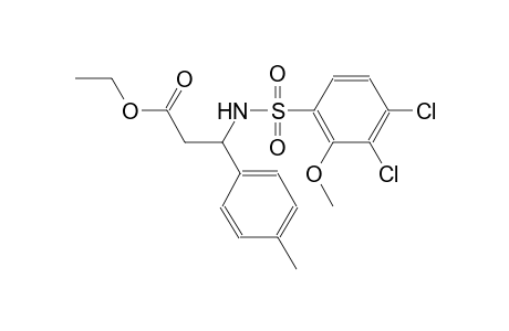 benzenepropanoic acid, beta-[[(3,4-dichloro-2-methoxyphenyl)sulfonyl]amino]-4-methyl-, ethyl ester