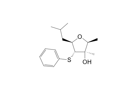 (+-)-(2s*,3r*,4r*,5r*)-tetrahydro-5-isobuty-2,3-dimethyl-4-(phenylthio)-3-furanol