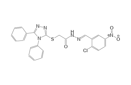 acetic acid, [(4,5-diphenyl-4H-1,2,4-triazol-3-yl)thio]-, 2-[(E)-(2-chloro-5-nitrophenyl)methylidene]hydrazide