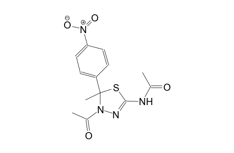 acetamide, N-[4-acetyl-4,5-dihydro-5-methyl-5-(4-nitrophenyl)-1,3,4-thiadiazol-2-yl]-