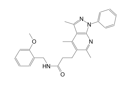 1H-pyrazolo[3,4-b]pyridine-5-propanamide, N-[(2-methoxyphenyl)methyl]-3,4,6-trimethyl-1-phenyl-