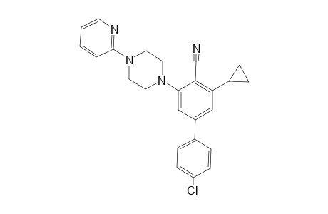 4-(4-chlorophenyl)-2-cyclopropyl-6-(4-pyridin-2-ylpiperazin-1-yl)benzenecarbonitrile