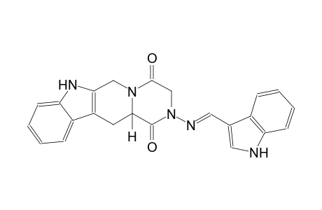 (12aR)-2-{[(E)-1H-indol-3-ylmethylidene]amino}-2,3,6,7,12,12a-hexahydropyrazino[2',1':6,1]pyrido[3,4-b]indole-1,4-dione
