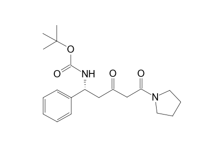 tert-Butyl (R)-(3,5-dioxo-1-phenyl-5-(pyrrolidin-1-yl)pentyl)carbamate