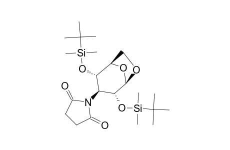 1,6-ANHYDRO-2,4-BIS-O-(TERT.-BUTYLDIMETHYLSILYL)-3-DEOXY-3-N-SUCCINIMIDO-BETA-D-GLUCOPYRANOSE