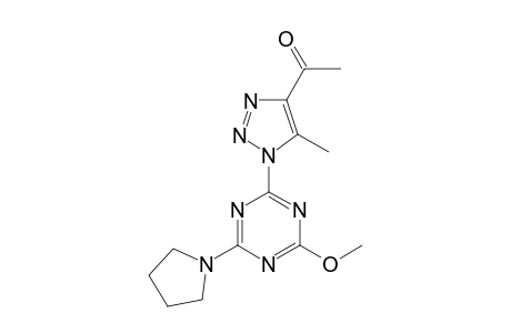 1-[1-(4-methoxy-6-pyrrolidin-1-yl-1,3,5-triazin-2-yl)-5-methyl-1,2,3-triazol-4-yl]ethanone