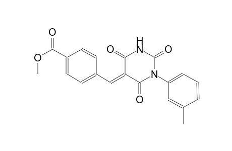 benzoic acid, 4-[(E)-(tetrahydro-1-(3-methylphenyl)-2,4,6-trioxo-5(2H)-pyrimidinylidene)methyl]-, methyl ester