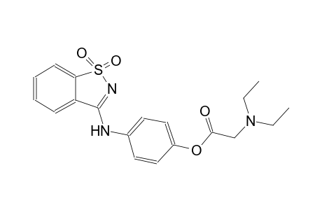 acetic acid, (diethylamino)-, 4-[(1,1-dioxido-1,2-benzisothiazol-3-yl)amino]phenyl ester