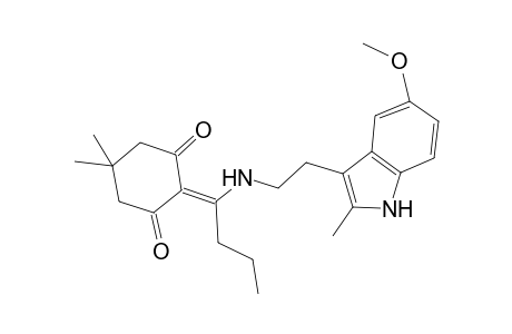2-[1-[2-(5-methoxy-2-methyl-1H-indol-3-yl)ethylamino]butylidene]-5,5-dimethyl-cyclohexane-1,3-dione