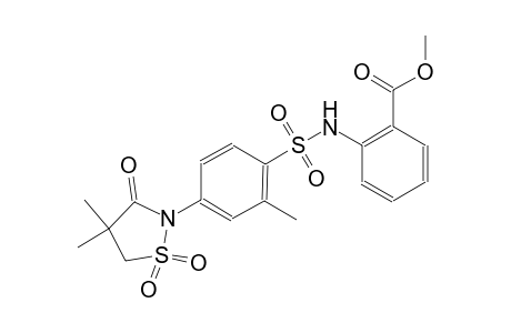 benzoic acid, 2-[[[4-(4,4-dimethyl-1,1-dioxido-3-oxo-2-isothiazolidinyl)-2-methylphenyl]sulfonyl]amino]-, methyl ester