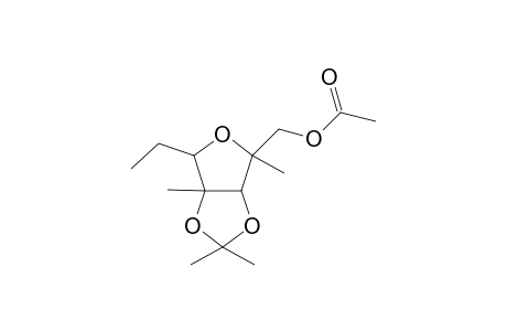 D-allo-Heptitol, 2,5-anhydro-6,7-dideoxy-2,4-di-C-methyl-3,4-O-(1-methylethylidene)-, acetate