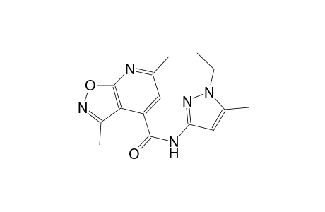 isoxazolo[5,4-b]pyridine-4-carboxamide, N-(1-ethyl-5-methyl-1H-pyrazol-3-yl)-3,6-dimethyl-