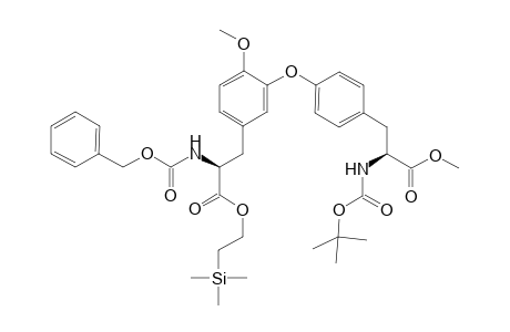 (2S)-3-[4-[2-methoxy-5-[(2S)-3-oxo-2-(phenylmethoxycarbonylamino)-3-(2-trimethylsilylethoxy)propyl]phenoxy]phenyl]-2-[[(2-methylpropan-2-yl)oxy-oxomethyl]amino]propanoic acid methyl ester