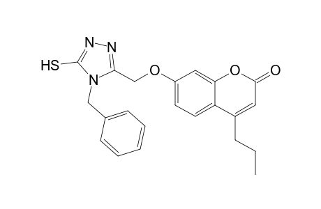 7-[(5-Mercapto-4-benzyl-1,2,4-triazol-3-yl)methoxy]-4-propyl-2H-1-benzopyran-2-one